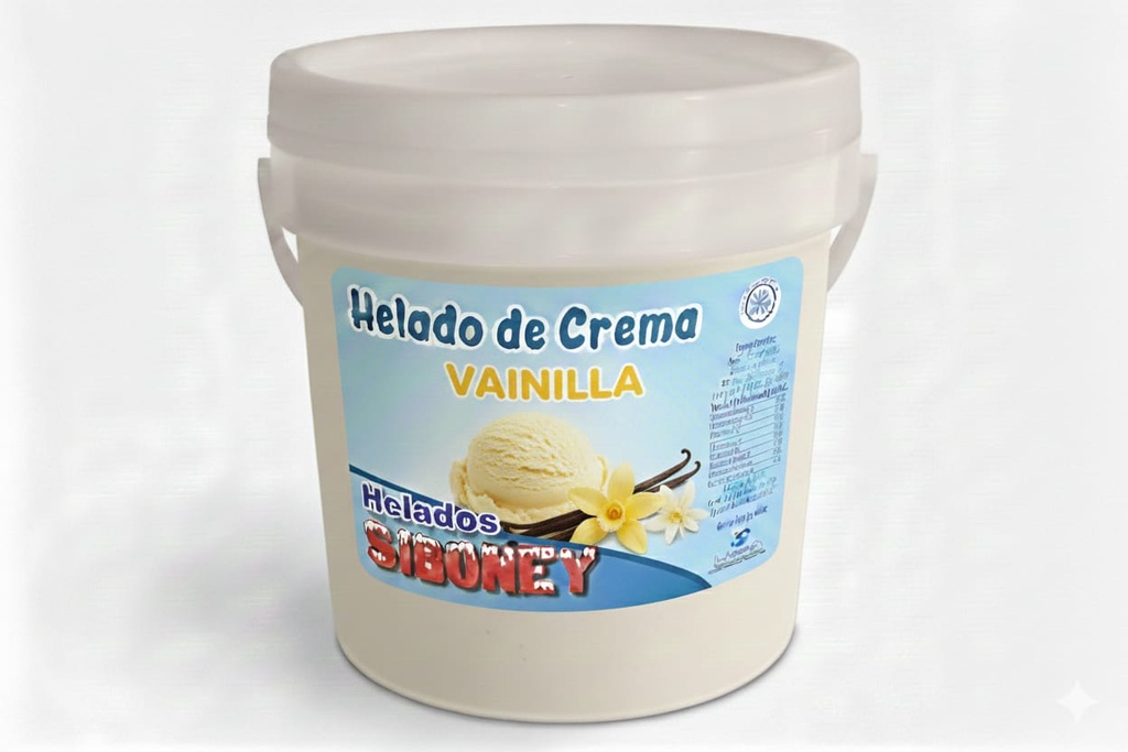 Helado de Crema sabor Vainilla cubo de 4L