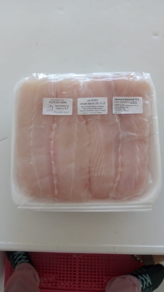 Filete de carpa congelado ( Envase 1 kg)