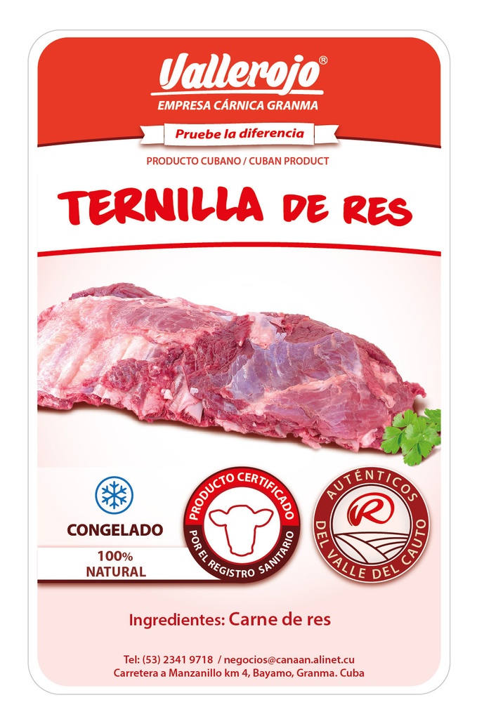 Ternilla de Res  paquete 0.8 - 1 Kg 