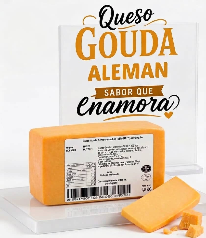 Queso Gouda Alemán (Barra de 3.330) kg