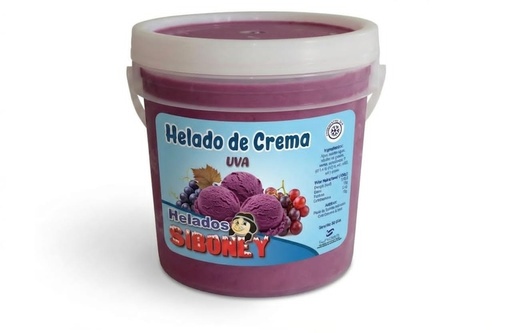 Helado de Crema sabor Uva, cubo 4L