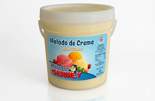 Helado de Crema sabor Mantecado, cubo 4L 