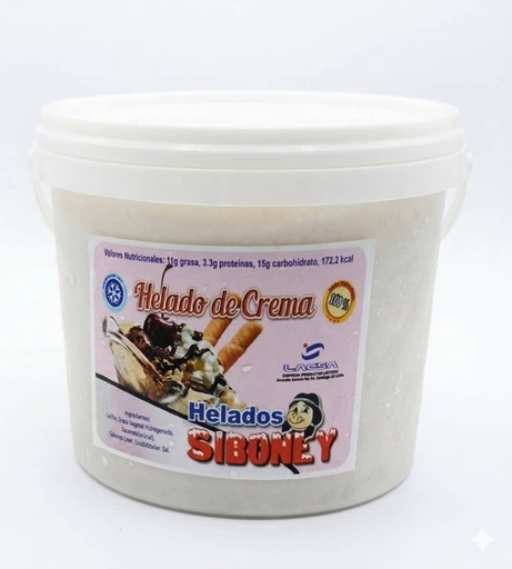 Helado de Crema Siboney Cubo de 4L